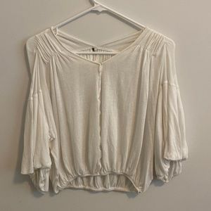 Free People loose white top